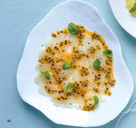 Recept Carpaccio Van Sint Jakobsvruchten Met Passievruchten