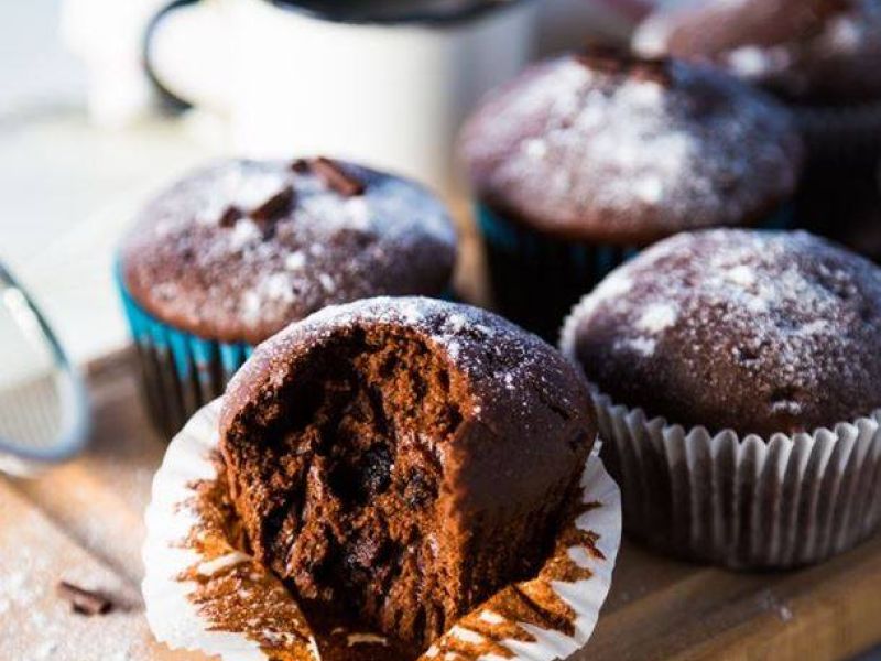 Muffins van bierchocolade
